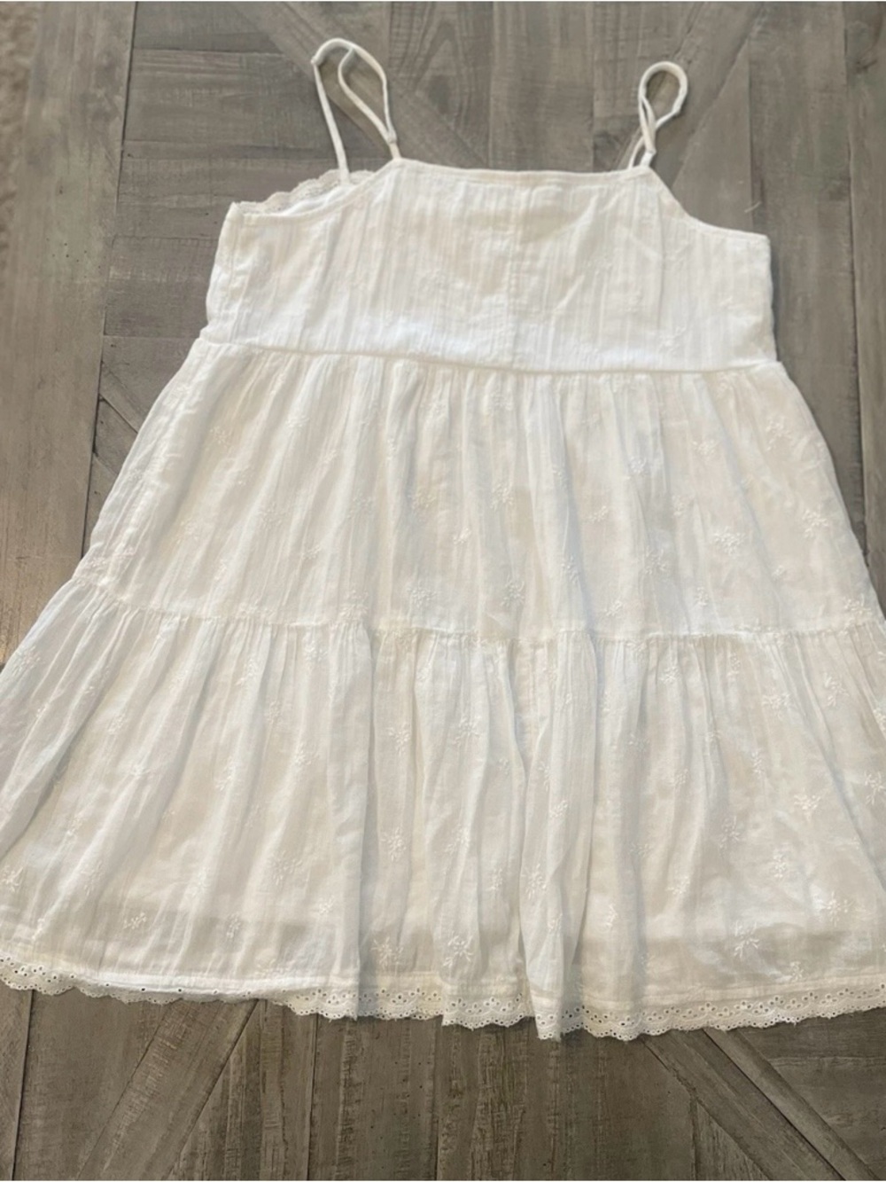 American Eagle Outfitters White Spaghetti Strap Mini Dress - Picture 3 of 9